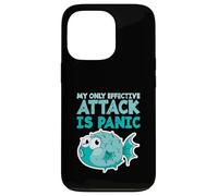 Poisson-Globe Humoristique « My Only Effective Attack is Panic » Coque pour iPhone 13 Pro