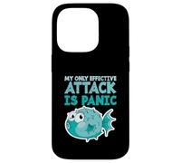 Poisson-Globe Humoristique « My Only Effective Attack is Panic » Coque pour iPhone 14 Pro