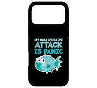 Poisson-Globe Humoristique « My Only Effective Attack is Panic » Coque pour iPhone 17 Pro Max