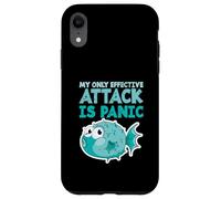 Poisson-Globe Humoristique « My Only Effective Attack is Panic » Coque pour iPhone XR