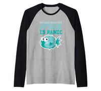 Poisson-Globe Humoristique « My Only Effective Attack is Panic » Manche Raglan