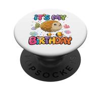 Poisson-Globe Mignon et Rond « It's My Birthday » PopSockets PopGrip Adhésif