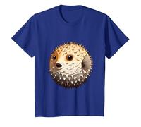 Poisson-Globe Mignon Facile Halloween Puffer Fish Costume Pufferfish T-Shirt, Enfant, Bleu Royal, 8 Ans
