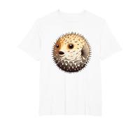 Poisson-Globe Mignon Facile Halloween Puffer Fish Costume Pufferfish T-Shirt, Homme Grandes Tailles, Blanc, 5X Tall