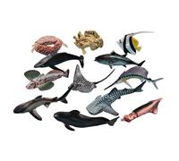Poisson Jouet | Figurine Éducative Cognitive - Petit Poisson de Mer - pour Bain École Apprentissage Maison Extérieur Famille Temps de Jeu Salle de Classe Éducation Exploration