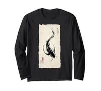 Poisson koï Japonais Art Vintage Zen persévérance Cadeau Manche Longue