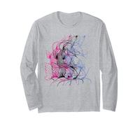 Poisson Koï Japonais Effet pailleté, esthétique Vaporwave Manche Longue