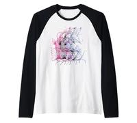 Poisson Koï Japonais Effet pailleté, esthétique Vaporwave Manche Raglan