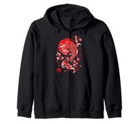 Poisson koï Japonais en Fleurs de Cerisier Nishikigoi Red Sun Graphic Sweat à Capuche