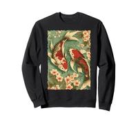Poisson koï Japonais en Fleurs de Cerisier Sakura Art Hommes Femmes Enfants Sweatshirt