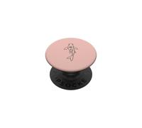Poisson koï Japonais Fleur de Lotus Zen Line Art PopSockets PopGrip Adhésif