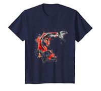 Poisson koï Japonais Koi Carpe Poisson Coloré Asiatique Carpe T-Shirt, Enfant, Bleu Marine, 2 Ans