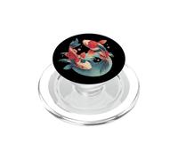 Poisson Koi Origami Art Japonais Vagues asiatiques Koi PopSockets PopGrip pour MagSafe