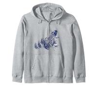 Poisson Koï Prosperity Blue Lucky Fish Japanese Tattoo Style Sweat à Capuche