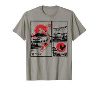 Poisson Koi Temple du Soleil Rouge Japonais Ukiyo-e Art Hommes Femmes Enfants T-Shirt