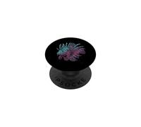 Poisson-Lion Aquarium d'eau De Mer Plongeur sous-Marin PopSockets PopGrip Adhésif