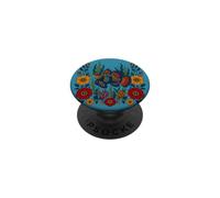 Poisson Mandarinfish Folk Art Floral Coloré sous l'eau PopSockets PopGrip Adhésif