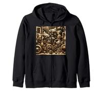 Poisson mécanique rétro : Art d'aquarium Steampunk Sweat à Capuche