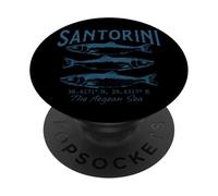 Poisson méditerranéen Vintage Santorin de la mer Égée PopSockets PopGrip Adhésif