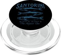 Poisson méditerranéen Vintage Santorin de la mer Égée PopSockets PopGrip pour MagSafe