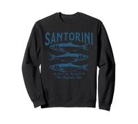 Poisson méditerranéen Vintage Santorin de la mer Égée Sweatshirt
