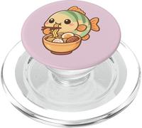 Poisson Mignon Mangeant Ramen Kawaii Art Amateur de Nourriture PopSockets PopGrip pour MagSafe