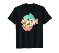 Poisson Mignon Mangeant Ramen Kawaii Art Amateur de Nourriture T-Shirt