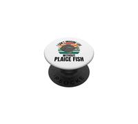 Poisson Mignon rétro I Can't Imagine Life Without Plaice Fish PopSockets PopGrip Adhésif
