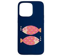 Poisson Natation Rétro Océan Géométrique Rose Fuchsia Coque pour iPhone 15 Pro Max