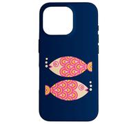 Poisson Natation Rétro Océan Géométrique Rose Fuchsia Coque pour iPhone 16 Pro