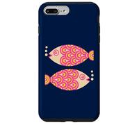 Poisson Natation Rétro Océan Géométrique Rose Fuchsia Coque pour iPhone 7 Plus/8 Plus