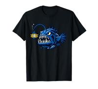 Poisson pêcheur avec Lanterne effrayante Océan Créature Art T-Shirt