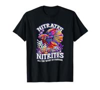 Poisson Pun Nitrates Nitrites Aquascaping Funny Betta Fish T-Shirt