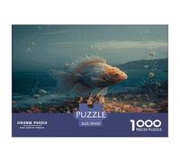 Poisson Puzzle De 1000 Pièces: Poisson Jeu DéfiAnt pour Les Adultes, Jouets ÉduChatifs Et Puzzles De Décoration De La Maison 70x50cm/1000pcs