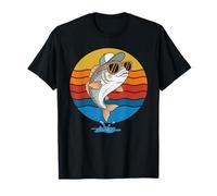 Poisson rétro Cool dans des Lunettes de Soleil années 70, 80, 90, pêche drôle T-Shirt