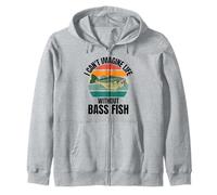 Poisson rétro Mignon avec Inscription « I Can't Imagine Life Without Bass Fish » Sweat à Capuche