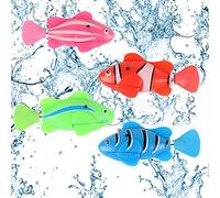Poisson Robot Bain*4pcs, XiXiRan Poisson Jouet Enfant Electronique, Natation Fish Robot, Poisson Plastique Jouet, Robot Fish Poisson Clown, Robot Fish Poisson Aquarium, Poisson Robot Nageur