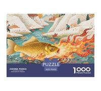 Poisson Rouge 1000 Pièces Puzzles pour Adultes, Paysage avec Montagnes et rivièresun Jeu De Dexérité Très Difficile Puzzle D'intelligence 70x50cm/1000pcs