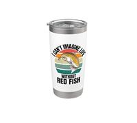 Poisson rouge mignon rétro I Can't Imagine Life Without Red Fish Gobelet isotherme en acier inoxydable double paroi