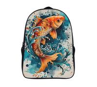 Poisson Sac À Dos Filles Cartable Enfants Garçons 16inch Grande Capacité Adolescents Éclaboussure d'eau Sac De Voyage Scolaire Poids Léger Avec Poche Cachée Sur Le Côté