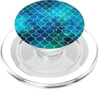 Poisson Sirène Bleu Turquoise Motif Girly Mignon Aqua PopSockets PopGrip pour MagSafe
