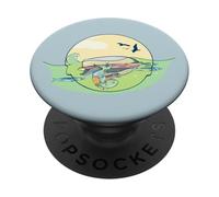 Poisson sur Un Jetski PopSockets PopGrip Adhésif