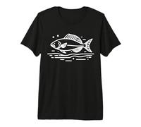 Poisson-Tambour Linéaire Aquariophile T-Shirt Haut de Gamme