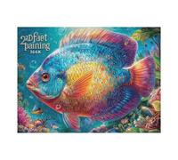 Poisson Tropical coloré 500 Pieces Casse-tête Adulte en Carton Haute Densité Difficile Motif Complexe Décoration Murale Anti-Stress Idée Cadeau Anniversaire 500 PCS