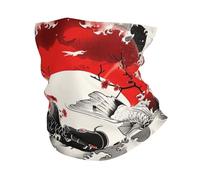 Poisson Yin Yang Soleil Rouge Japonais Vagues De L'Océan Blanches Homme Femme Foulard Multifonctionnel Bandeau Séchage Rapide Écharpe Tube pour Sport Voyage Moto Marche