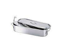 Poissonnière en inox avec grille 50cm - - Argent - Inox