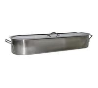 Baumalu, Poissonnière 60 cm en Acier Inoxydable Argenté, Ustensile de Cuisine Tous Feux y compris Induction, Poignées Métal, Idéale pour la Préparation de Poissons et Fruits de Mer