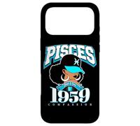 Poissons 1959 Reine Zodiac Traits Afro Diva Anniversaire Coque pour iPhone 17 Pro Max