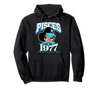 Poissons 1977 Reine Zodiac Traits Afro Diva Anniversaire Sweat à Capuche