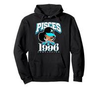 Poissons 1996 Reine Zodiac Traits Afro Diva Anniversaire Sweat à Capuche